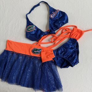 University of Florida UF Gators Bikini Swimsuit Small Game Day Pango Custom Made